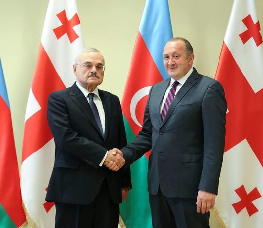 Artur Rasizadə Gürcüstan prezidenti ilə görüşdü – YENİLƏNİB + FOTO