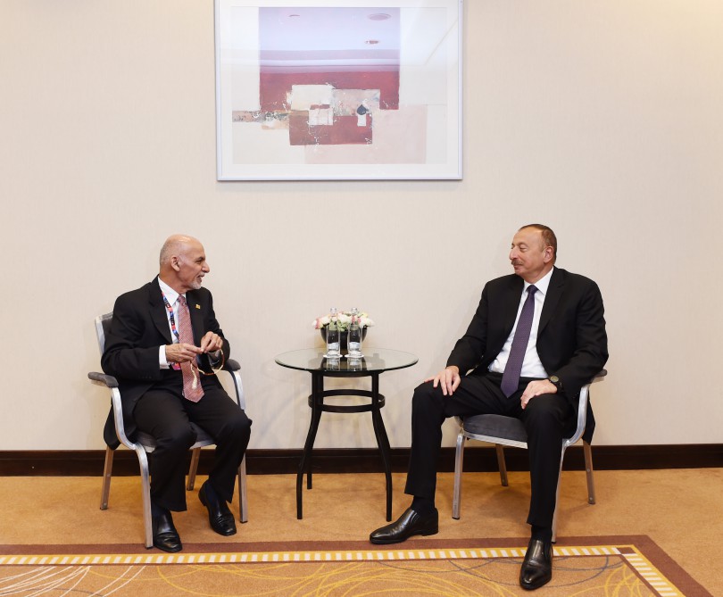İlham Əliyev Əfqanıstan prezidenti ilə görüşdü -FOTO