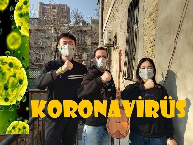Türkiyəli gənc Bakıda koronavirusa klip həsr etdi - VİDEO