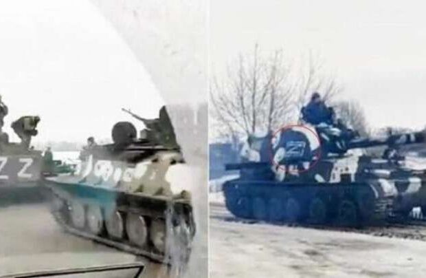 Rus tankları üzərindəki 