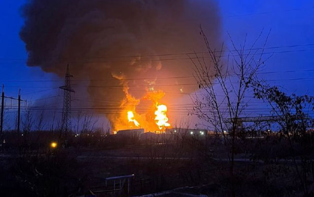 Rusiyada neft anbarında güclü yanğın - FOTO + VİDEO