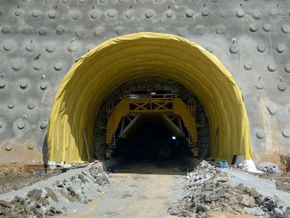 Şuşa yolundakı tunellərin tikintisindən yeni FOTOLAR